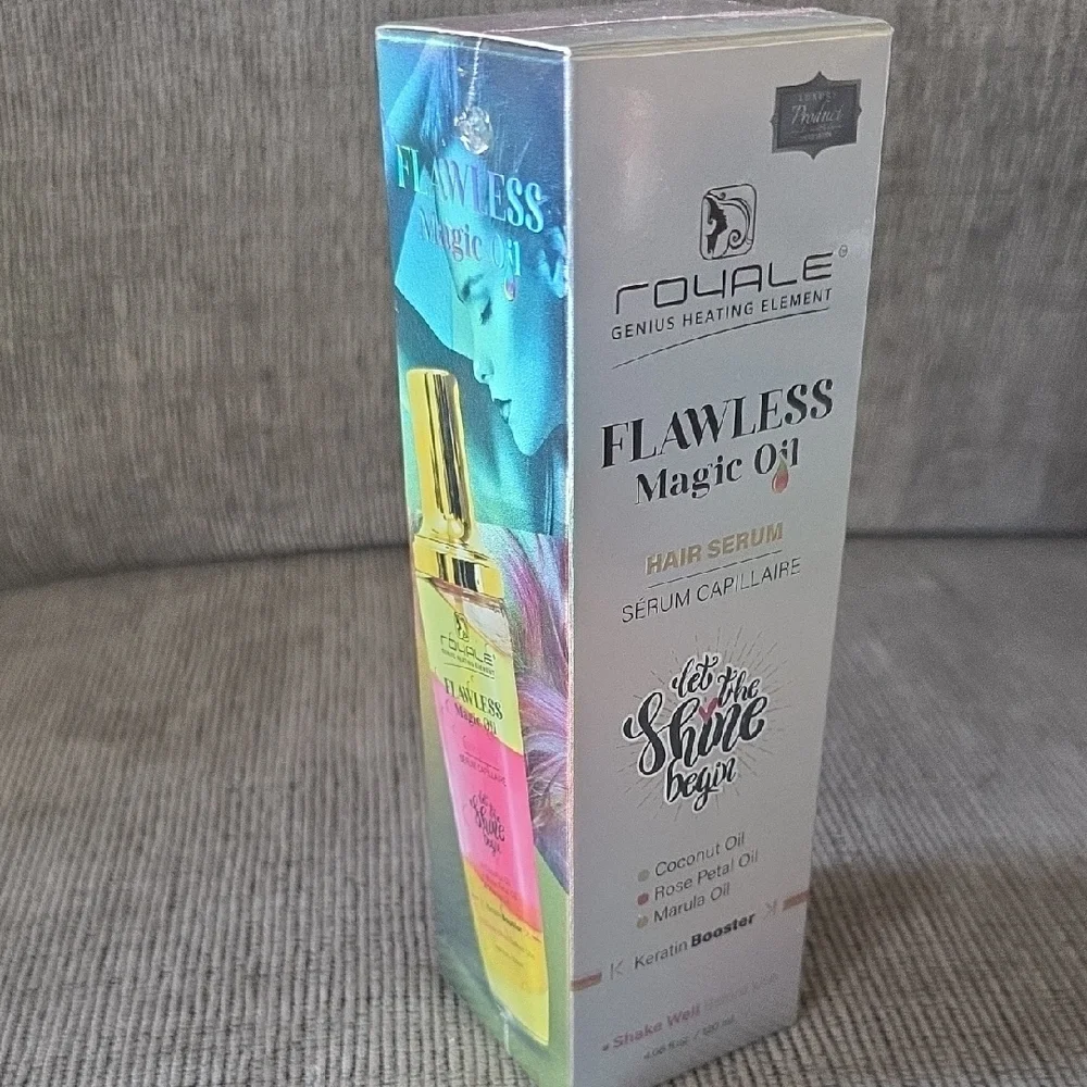 Royale Flawless Magic Oil Hair Serum, Keratin Booster, New, 4.06floz.